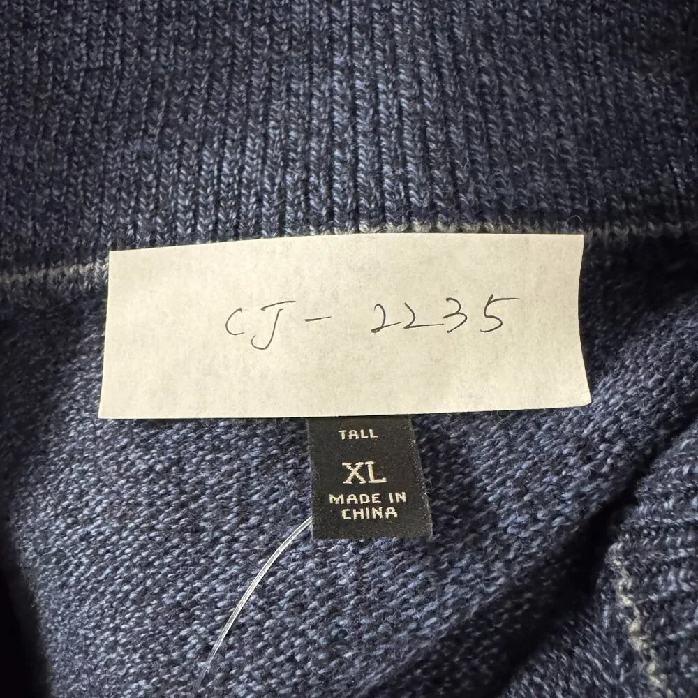Banana Republic‎ Sweater Jacket Cardigan XL Tall Blue Cotton Blend NWT CJ-2235